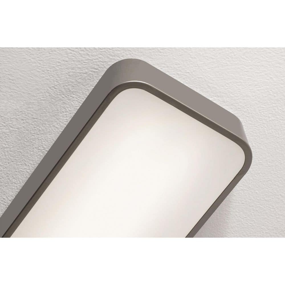 Sleek Satin Nickel 45.5" LED Flush Mount for Indoor/Outdoor