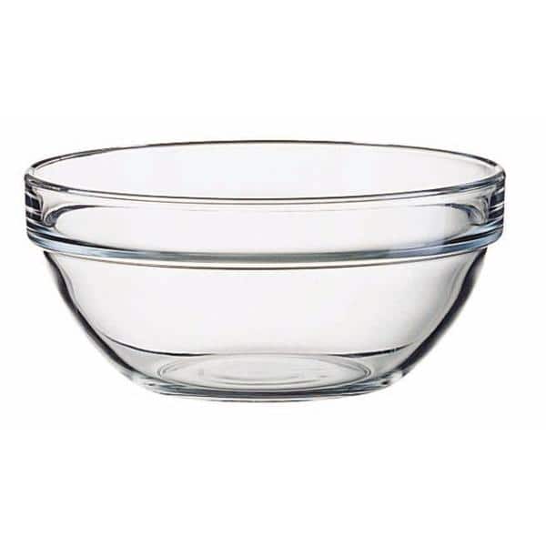 48 Once Heavy Clear Glass Mixing Bowl Pedestal Bottom Pour Spout