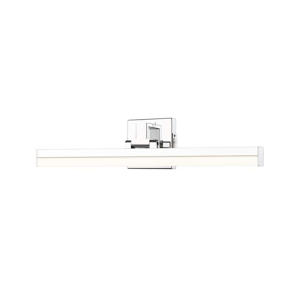 Liam 25 in. 2-Light Chrome Integrated LED Vanity Light with Frosted Plastic
