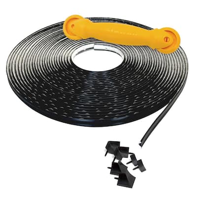 3/4 in. D x 3/4 in. W x 50 ft. L, Corner Molding Project Kit, Black (1-Pack)