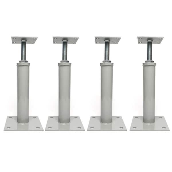Grey Alloy Steel 11.8 in.-16 in. Adjustable House Floor Jacks Post 9920 lb. to 6860 lb. for Temporary Support