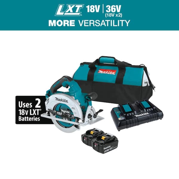 Makita 18V X2 LXT Lithium-Ion (36V) Brushless Cordless 7-1/4 in. Circular Saw Kit 5.0Ah