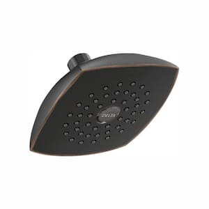 1-Spray Patterns 1.75 GPM 5.25 in. Wall Mount Fixed Shower Head in Oil Rubbed Bronze