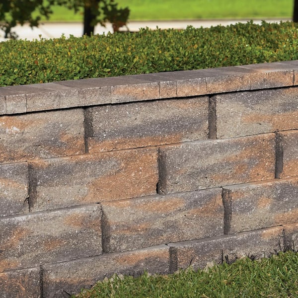 large concrete block retaining wall