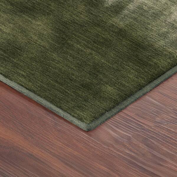 Mayfield Premium Machine Washable Abstract AMF2420 Olive 2 ft. x 3 ft. Accent Rug