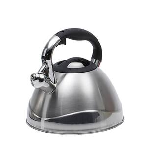 Crescendo 12.4-Cup Stovetop Tea Kettle in Silver