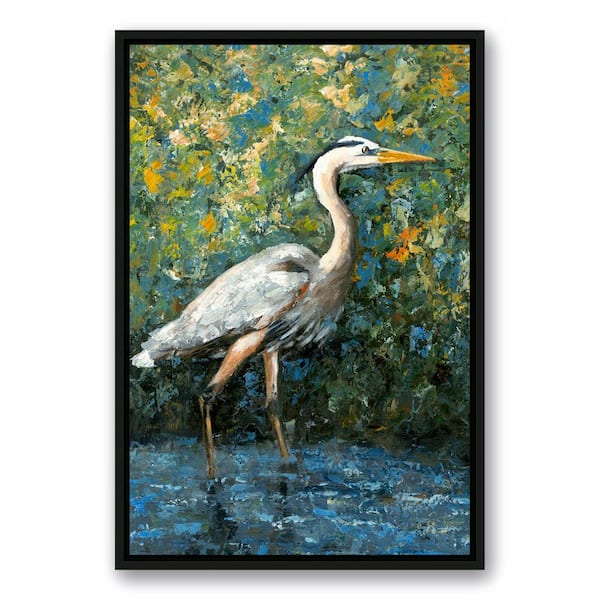 DESIGNS DIRECT 20 in. x 30 in. ''Blue Heron'' Printed Framed Canvas Wall Art