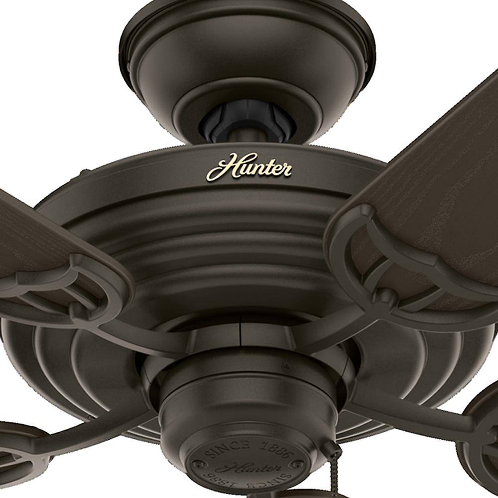 52" New Bronze Outdoor Ceiling Fan with Walnut Blades