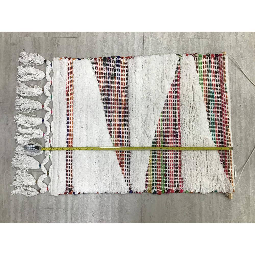 Boho Chindi Multicolor Woven Wall Hanging with Fringe
