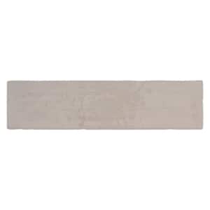 Taza Grey 2.5 in. x 9.75 in. Glossy Textured Ceramic Wall Tile (5.38 sq. ft./Case)