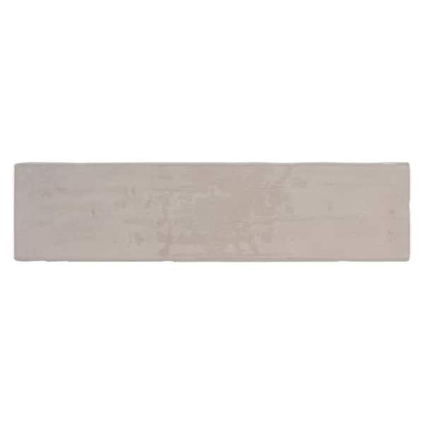 Jeffrey Court Taza Grey 2.5 in. x 9.75 in. Glossy Textured Ceramic Wall Tile (5.38 sq. ft./Case)
