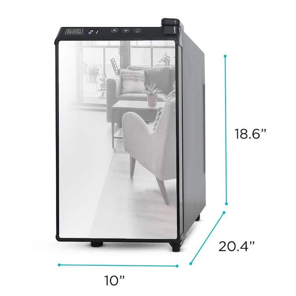 BLACK+DECKER 10 in. Wide Thermoelectric 8-Bottle Wine Cooler