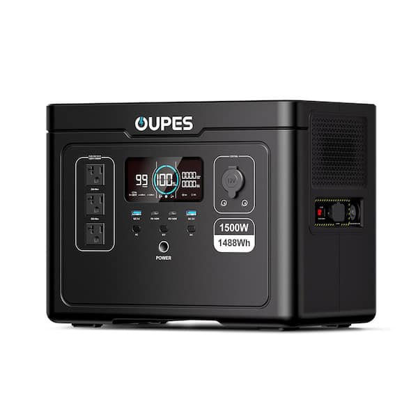1500-Watt (3600W Surge) Push Button Start Exodus 1500 Battery Generator with LiFePO4 Battery and APP Control