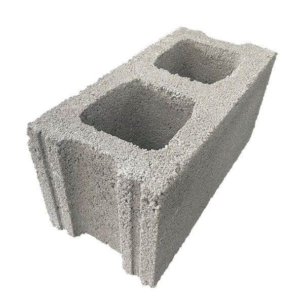 8 in. x 8 in. x 16 in. 2-Cores Stretcher Concrete Block BC084 - The Home  Depot