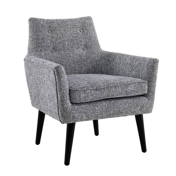 Linon Home Decor Rhonda Black Upholstered Arm Chair