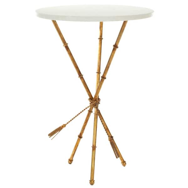 Safavieh Ross White and Gold End Table