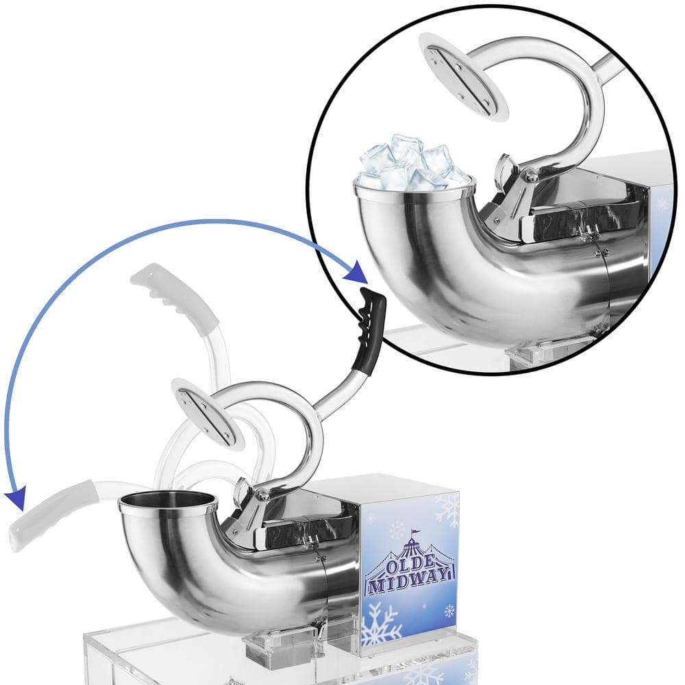 Heavy Duty White Stainless Steel Countertop Snow Cone Maker