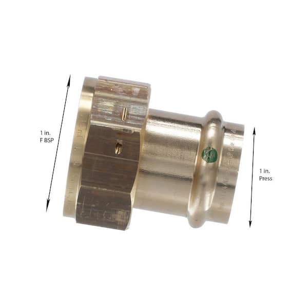 ProPress 1 in. Press x 1-1/4 in. F BSP Zero-Lead Bronze Union Tailpiece