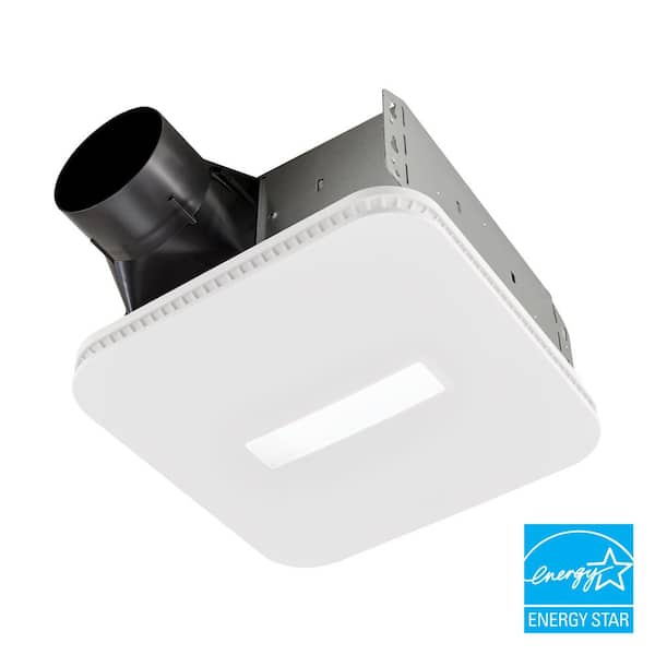 110 CFM Bathroom Exhaust Fan with CCT LED Light CleanCover Grille, ENERGY STAR