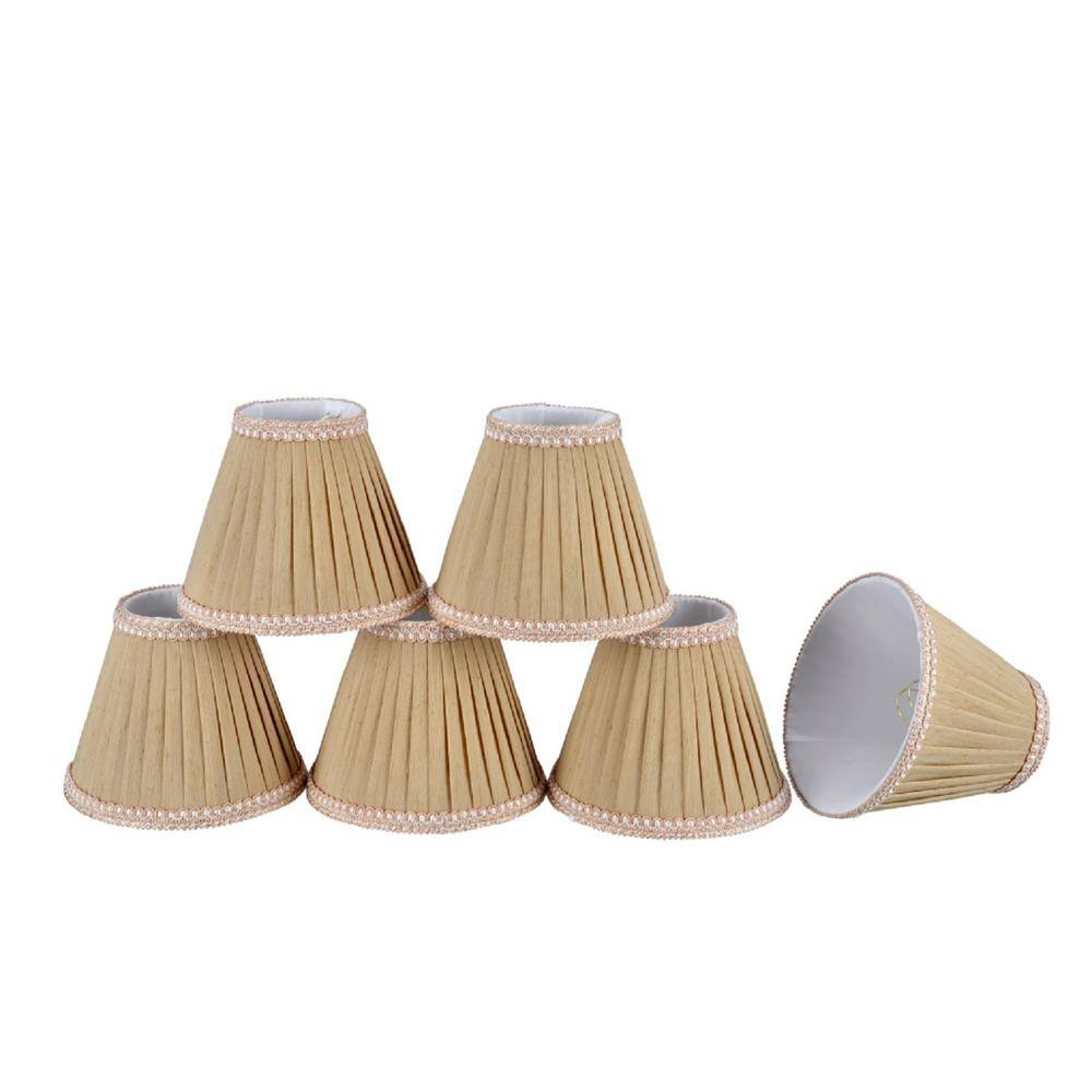 Aspen Creative Corporation 6 in. x 5 in. Creme Pleated Empire Lamp ...