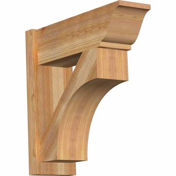 Ekena Millwork 8 in. x 24 in. x 24 in. Western Red Cedar Westlake Traditional Rough Sawn Outlooker