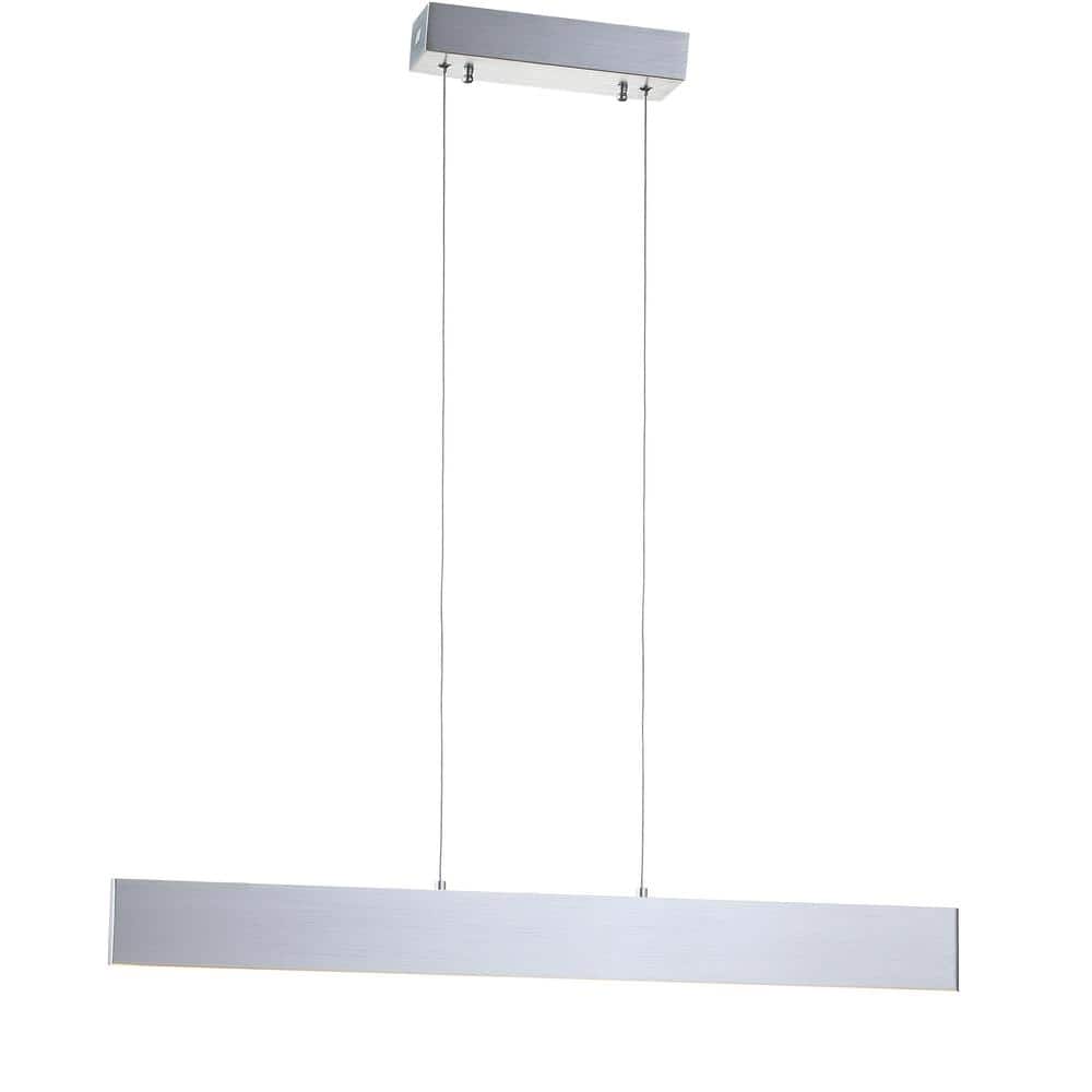Draper 32" Brushed Aluminum Contemporary Adjustable LED Pendant