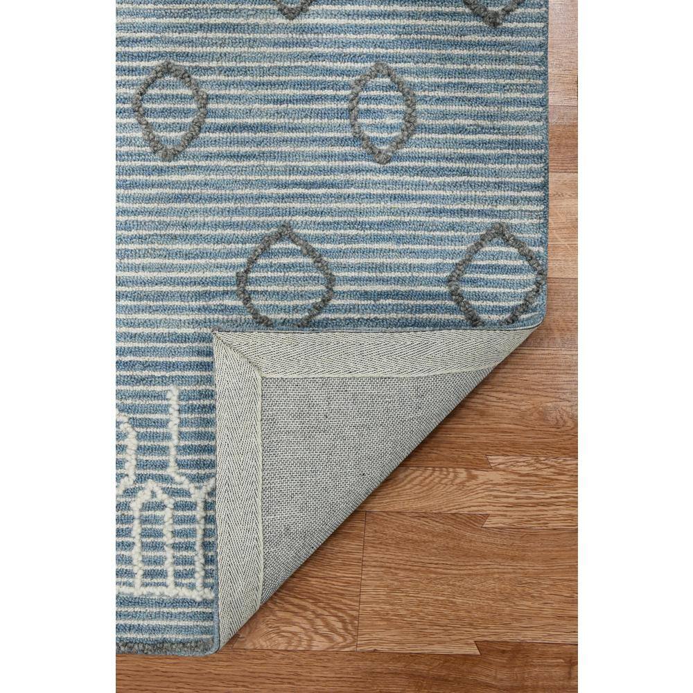 Handmade Tufted Blue Wool Scatter Rug 2' x 3'