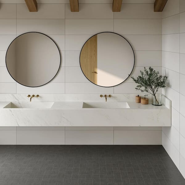 Sahara 1/2 in. x 4 in. Matte Dark Porcelain Mosaic Tile (9.69 sq. ft./Case)