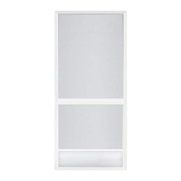 Screen Tight 36 in. x 80 in. Grand Floridian White Aluminum Hinged Screen Door