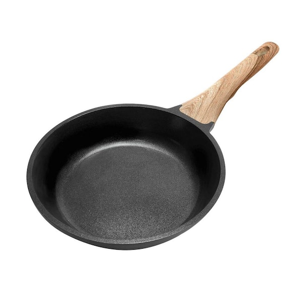 Nonstick Stainless Steel Ceramic Coated Frying Wok 9.5 Inch Silver Non-Toxic Induction Gas Electric Cooktop