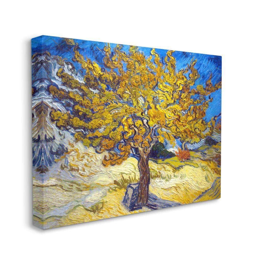 Golden Tree Blue Yellow Van Gogh Classical Painting by Vincent Van Gogh Canvas Wall Art 20 in. x 16 in. price history on PriceWatchPro
