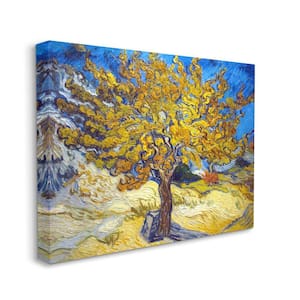 "Golden Tree Blue Yellow Van Gogh Classical Painting" by Vincent Van Gogh Canvas Wall Art 30 in. x 24 in.