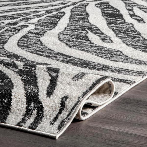 Fun Rugs Supreme Zebra Skin TSC-045 Black White