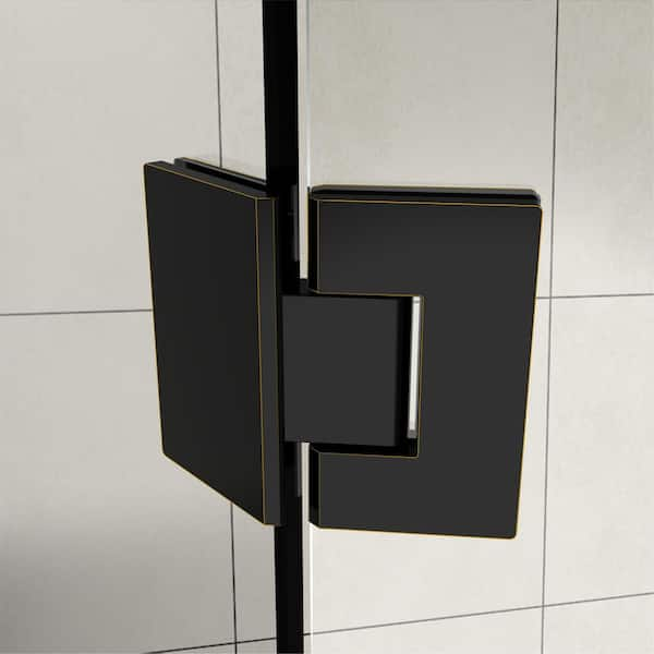 SHOWER BOX saftey glass matte black shower box JF90B