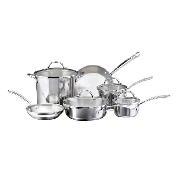 Nevlers 10 Piece Multi-Clad Stainless Steel Pots and Pans Set