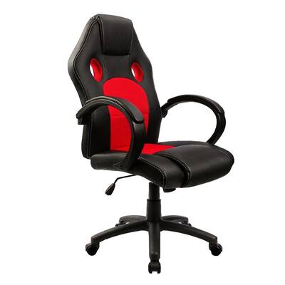Red Ergonomic Office Chair with Lumbar Support
