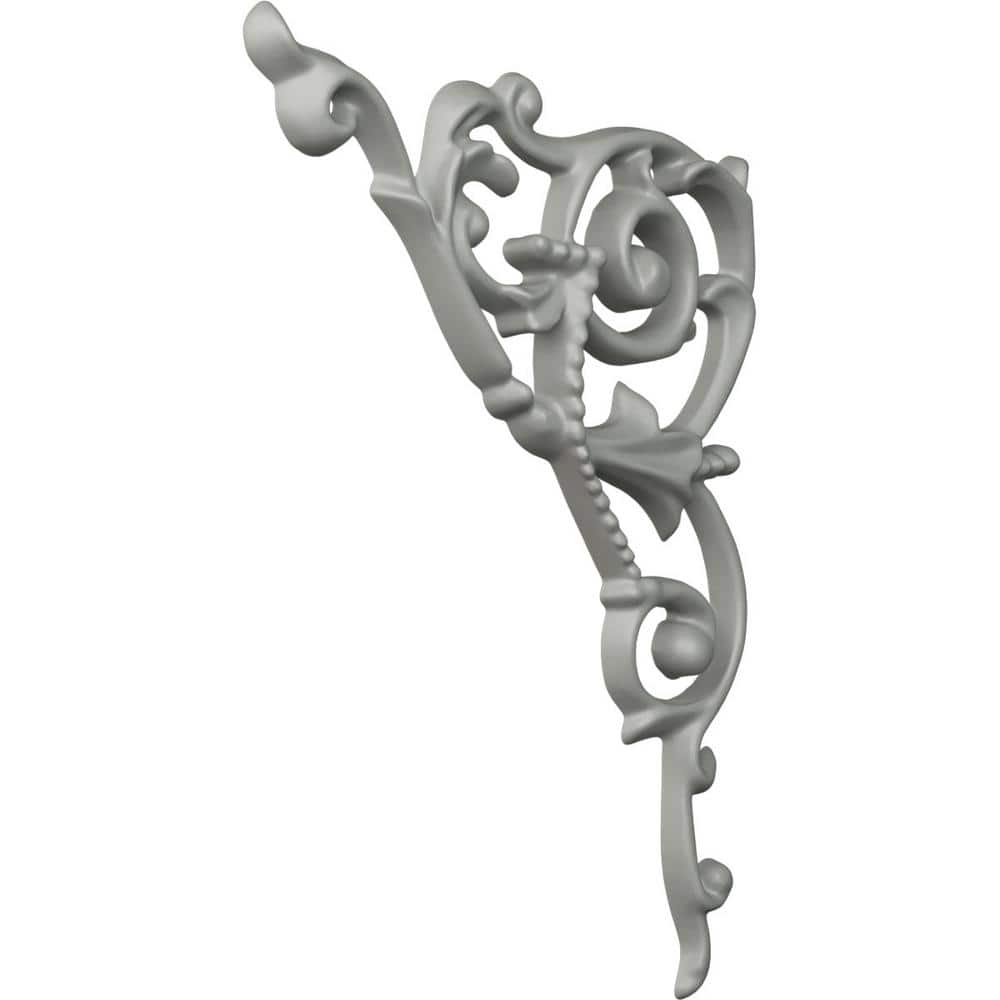 White Primed Polyurethane Flower Onlay Applique