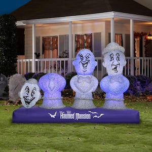 66.14 in. H x 96.06 in. W x 27.6 in. L Halloween Haunted Mansion Scene with Music and Synchronized Light Show