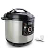 MegaChef 12 Qt. Black and Silver Electric Pressure Cooker with