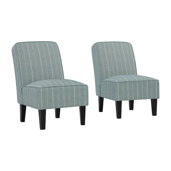 Handy Living Brodee Upholstered Armless, Turquoise Living Room Chairs