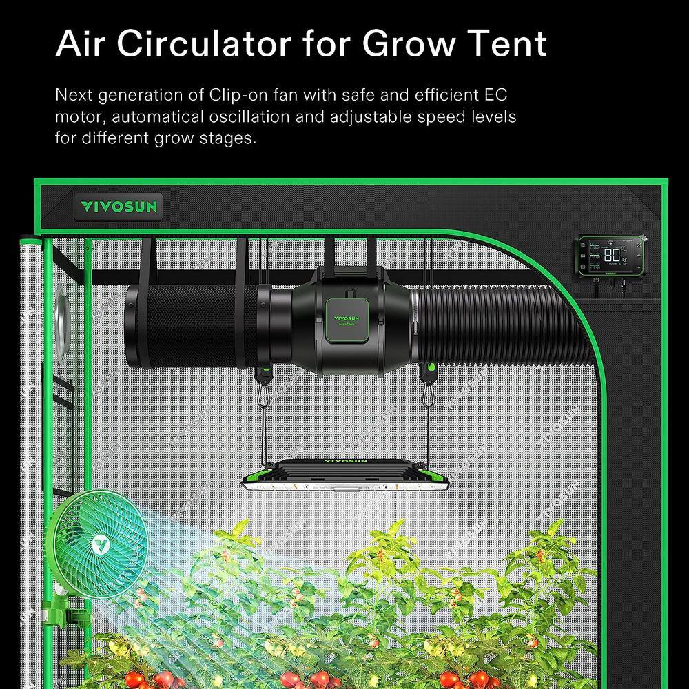 Green 6-Inch Oscillating Clip-On Desk Fan with Remote Control