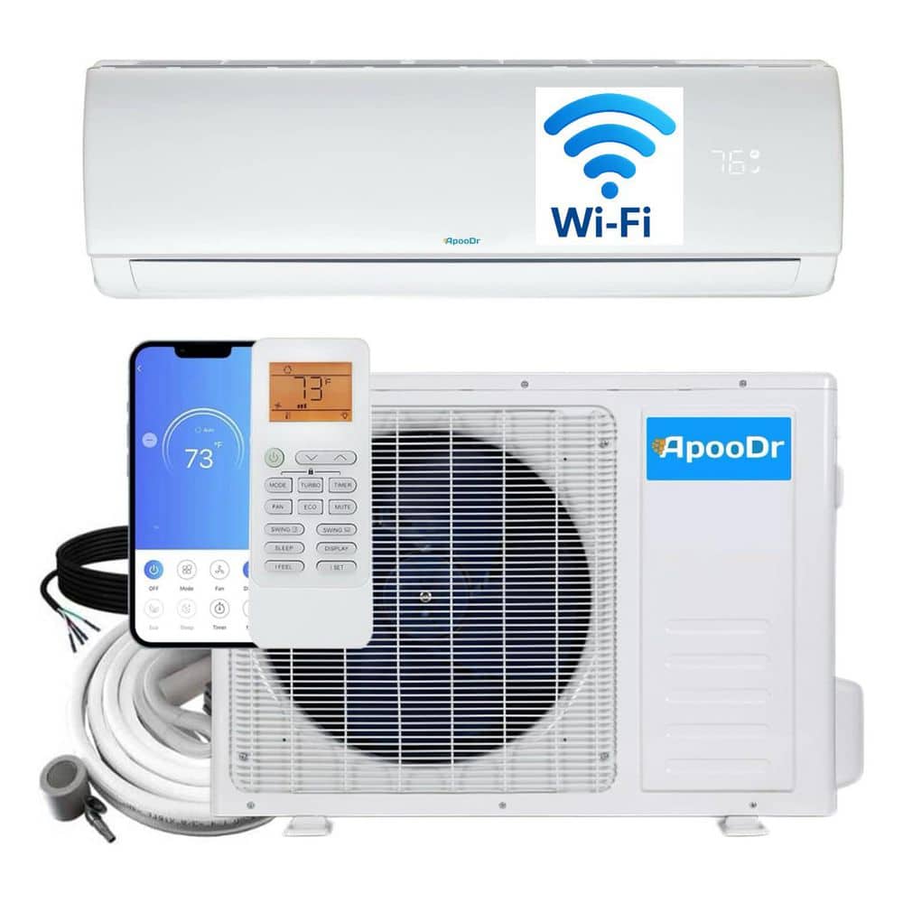 12,000 BTU 19 SEER2, 230-Volt, 600-Sq.Ft Ductless Mini Split Air Conditioner with Heat Pump, Wi-Fi Control, 16Ft.Lineset price history on PriceWatchPro