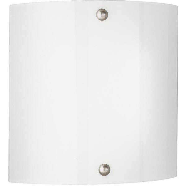 Progress Lighting 2-Light Brushed Nickel Wall Sconce with Clear and Champagne Glass