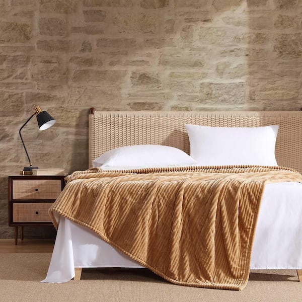 Mountain Valley 1-Piece Mocha/Brown Plush Fleece Full Electric Blanket