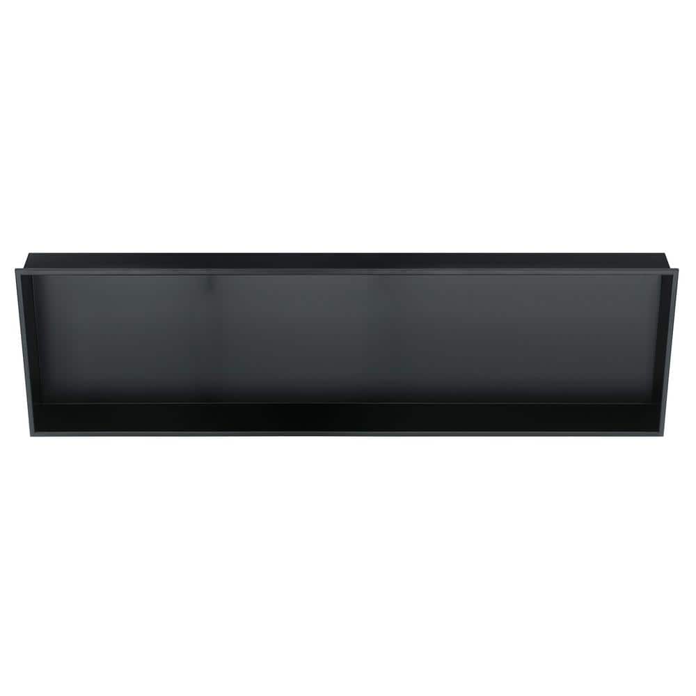 Matte Black Rectangular Stainless Steel Shower Niche