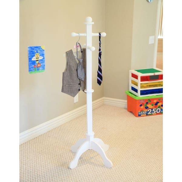 Homecraft Furniture 4-Hook Kid's Coat Rack in White