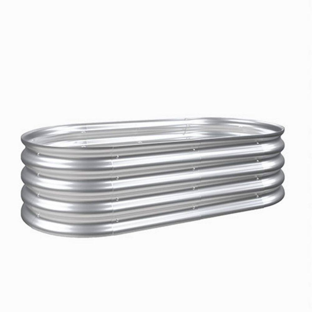4 x 2 x 1ft. Silver Metal Raised Garden Bed, Galvanized Planter Box with Open Bottom for Vegetables, Flowers and Herbs price history on PriceWatchPro
