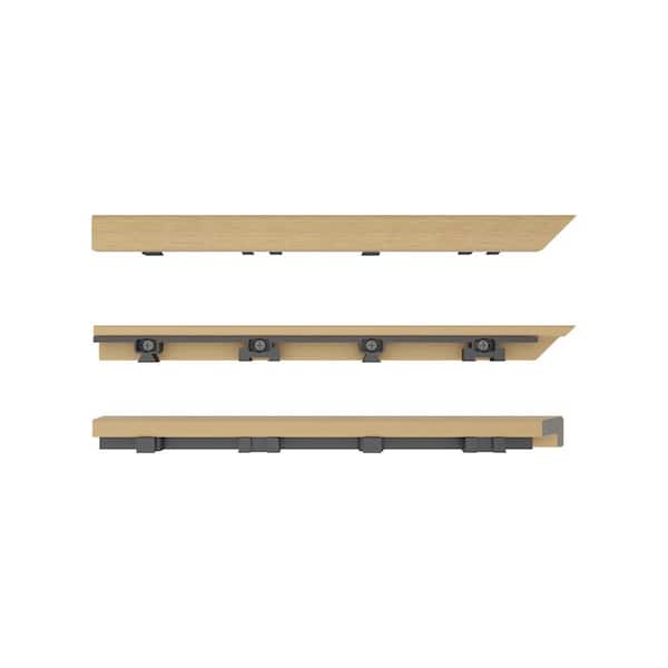NewTechWood 1/12 ft. x 1 ft. Quick Deck Composite Deck Tile Outside Corner Trim in Australian Red Cedar (2-Pieces/Box)