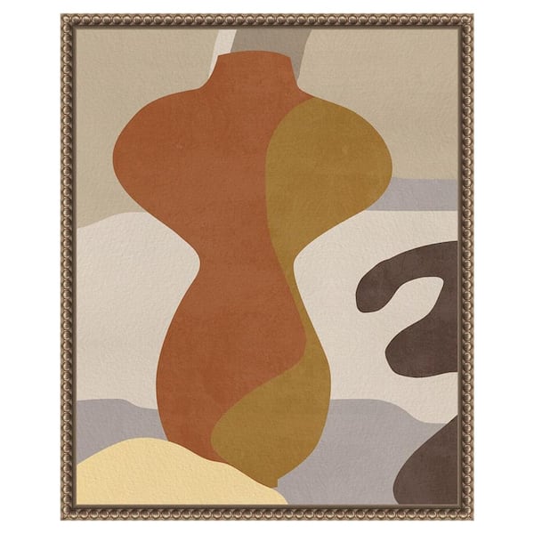 Amanti Art Cubist Vase IV by Melissa Wang 16 in. W x 20 in. H. Canvas Wall Art Print Framed in Bronze
