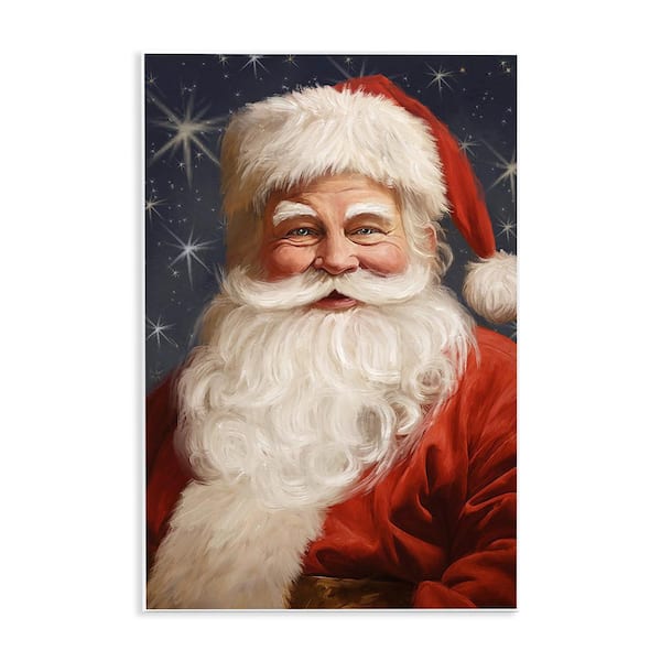 Smiling Santa Claus Portrait by Ramona Murdock 1-Piece Unframed Graphic Print People Poster Art Print 19 in. x 13 in.